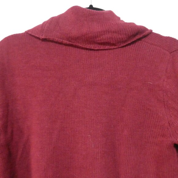 CUPIO | large | Burgundy Acrylic Cowl Neck Sweater - Picture 9 of 12
